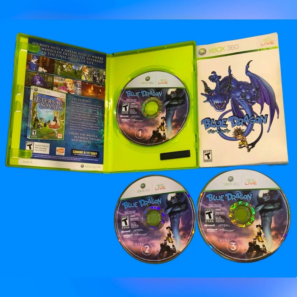 EUC CIB Blue Dragon Xbox 360 Game | Legendary RPG Loot for Collectors & Gamers